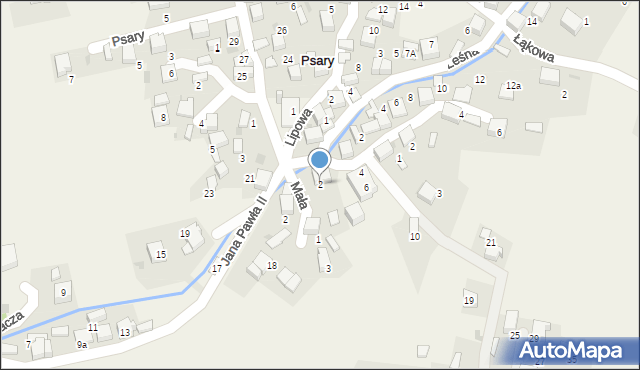 Psary, św. Floriana, 2, mapa Psary