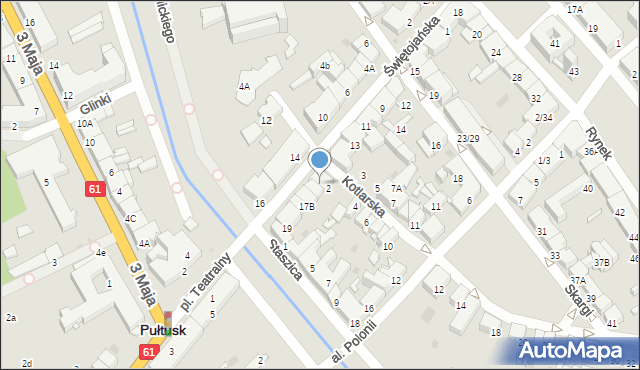Pułtusk, Świętojańska, 17, mapa Pułtusk