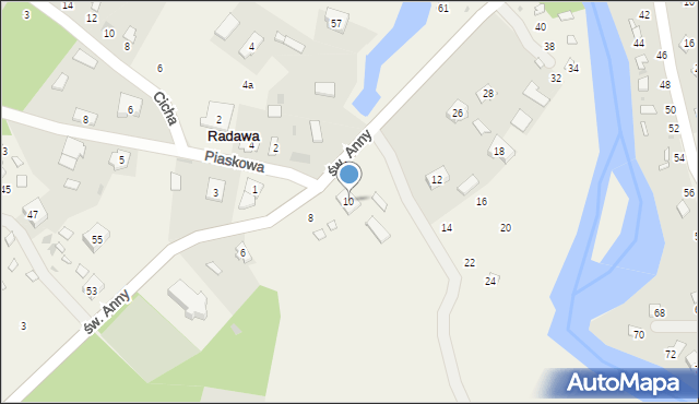 Radawa, św. Anny, 10, mapa Radawa