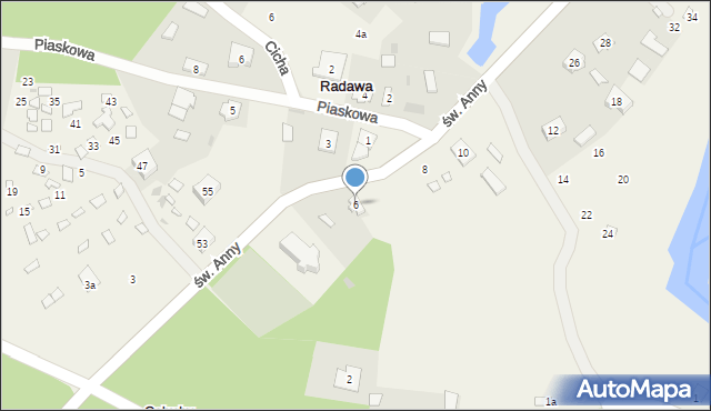 Radawa, św. Anny, 6, mapa Radawa