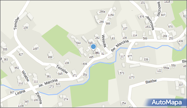 Radziechowy, św. Marcina, 278, mapa Radziechowy