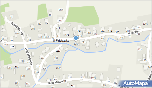 Radziechowy, św. Marcina, 821, mapa Radziechowy