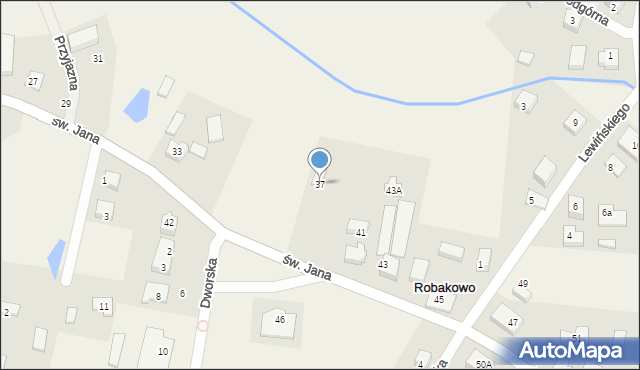 Robakowo, św. Jana, 37, mapa Robakowo