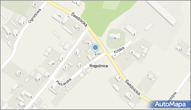 Rogoźnica, Świdnicka, 5, mapa Rogoźnica