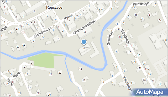 Ropczyce, św. Floriana, 6, mapa Ropczyce