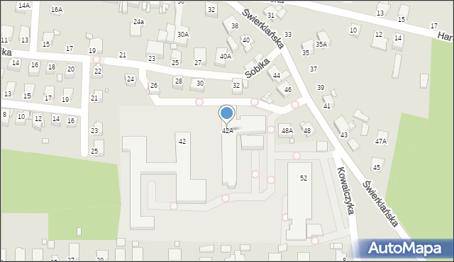 Rybnik, Świerklańska, 42A, mapa Rybnika