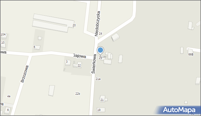 Rybnik, Świerkowa, 23, mapa Rybnika