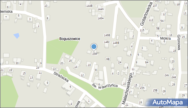 Rybnik, św. Wawrzyńca, 10A, mapa Rybnika