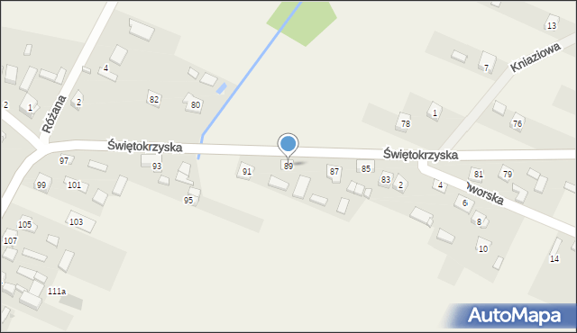 Rykoszyn, Świętokrzyska, 89, mapa Rykoszyn