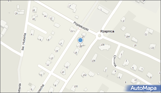 Rzepnica, św. Wojciecha, 18, mapa Rzepnica