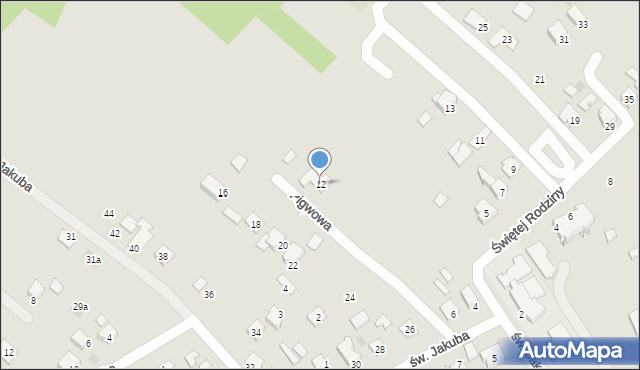 Rzeszów, św. Jakuba, 12, mapa Rzeszów