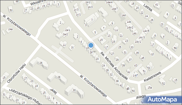 Rzeszów, św. Michała Archanioła, 14, mapa Rzeszów