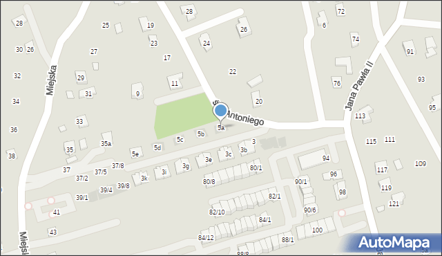 Rzeszów, św. Antoniego, 5a, mapa Rzeszów