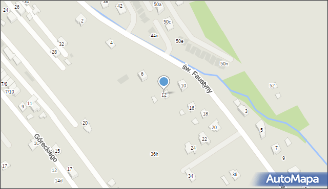 Rzeszów, św. Faustyny, 12, mapa Rzeszów