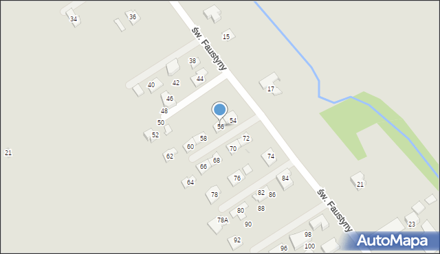 Rzeszów, św. Faustyny, 56, mapa Rzeszów