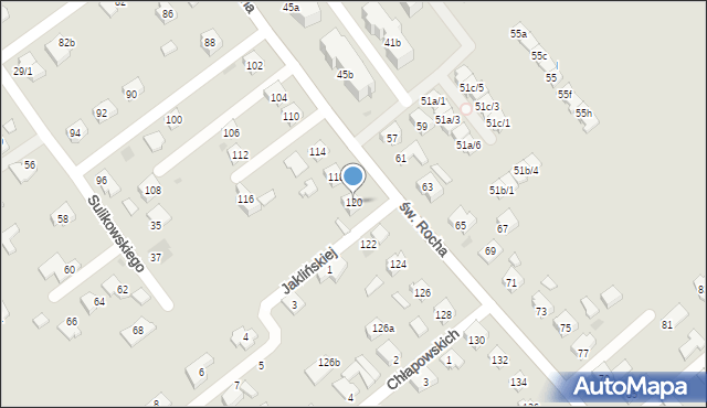 Rzeszów, św. Rocha, 120, mapa Rzeszów