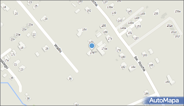 Rzeszów, św. Rocha, 176, mapa Rzeszów