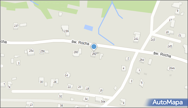 Rzeszów, św. Rocha, 262, mapa Rzeszów