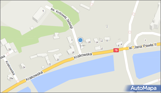 Sandomierz, św. Królowej Jadwigi, 2, mapa Sandomierza