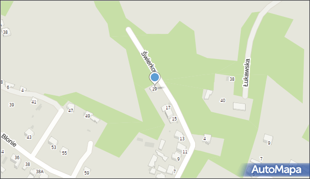 Sandomierz, Świerkowa, 19, mapa Sandomierza