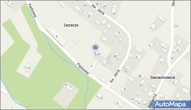 Sieciechowice, św. Jana, 3, mapa Sieciechowice