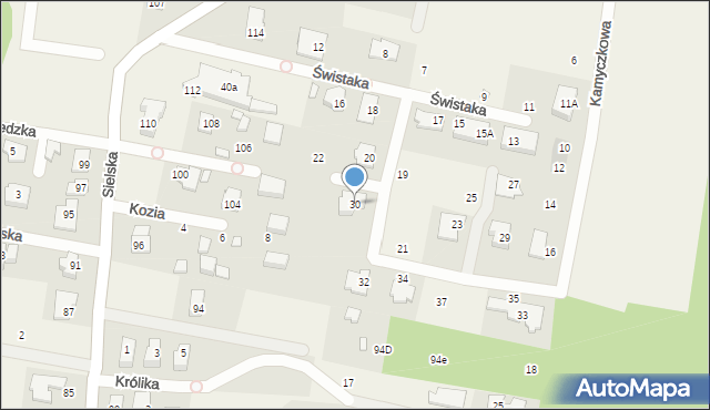 Siedliska, Świstaka, 30, mapa Siedliska