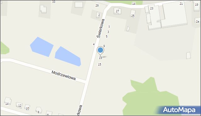 Siemianice, Świerkowa, 13, mapa Siemianice