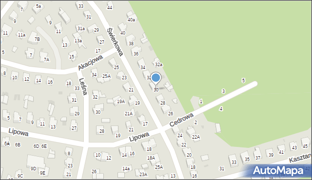 Siemiatycze, Świerkowa, 30, mapa Siemiatycze