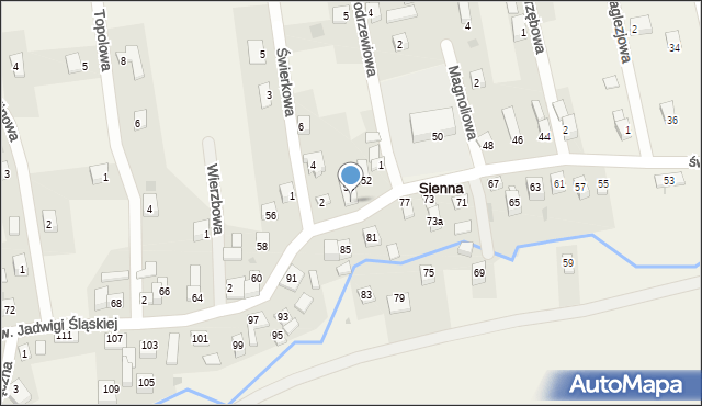 Sienna, św. Jadwigi Śląskiej, 54A, mapa Sienna