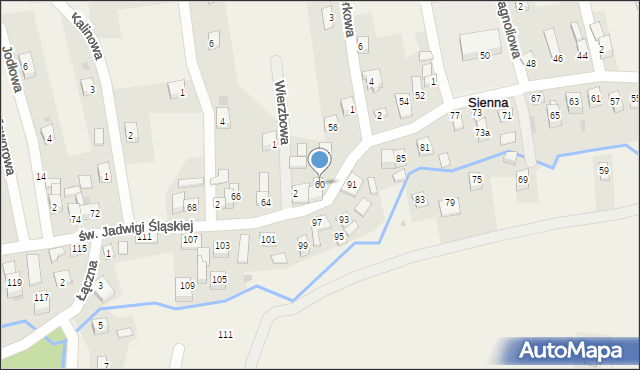 Sienna, św. Jadwigi Śląskiej, 60, mapa Sienna