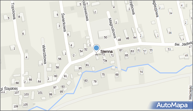 Sienna, św. Jadwigi Śląskiej, 77, mapa Sienna