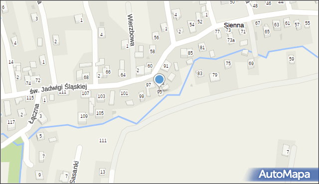 Sienna, św. Jadwigi Śląskiej, 95, mapa Sienna