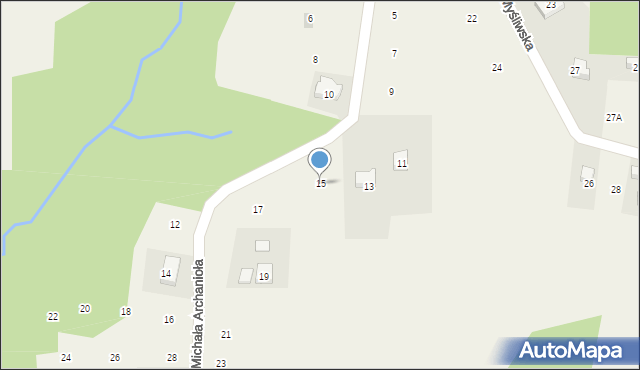 Siepraw, św. Michała Archanioła, 15, mapa Siepraw