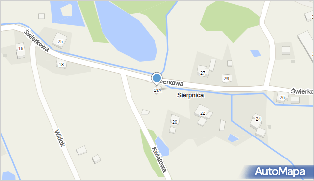 Sierpnica, Świerkowa, 18A, mapa Sierpnica