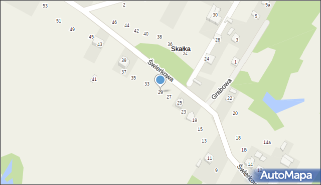 Skałka, Świerkowa, 29, mapa Skałka