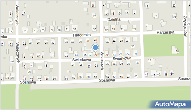 Skarżysko-Kamienna, Świerkowa, 19, mapa Skarżysko-Kamienna