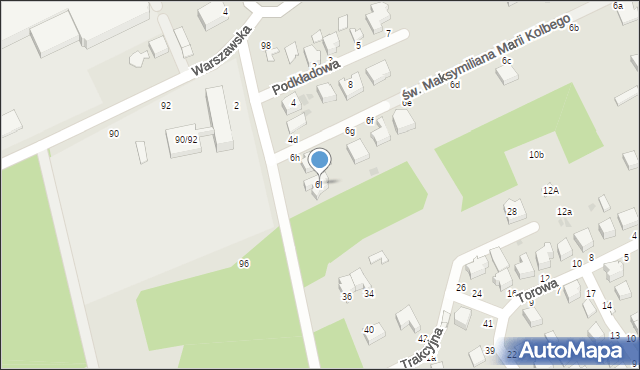 Skierniewice, św. Maksymiliana Marii Kolbego, 6I, mapa Skierniewic