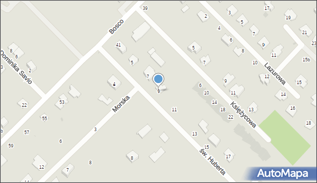 Sokołów Podlaski, św. Huberta, 9, mapa Sokołów Podlaski