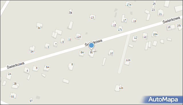 Sokołów Podlaski, Świerkowa, 8c, mapa Sokołów Podlaski