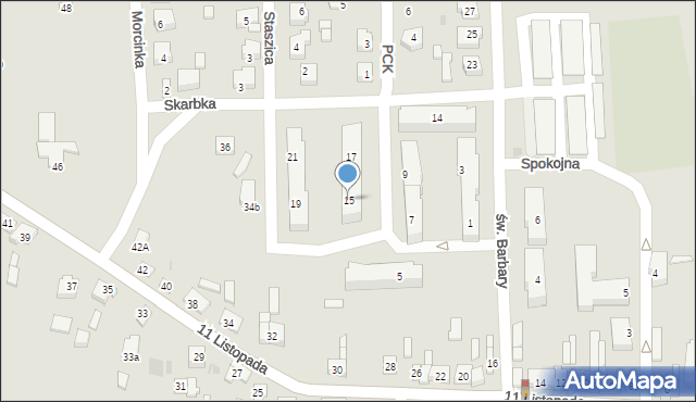 Sompolno, św. Barbary, 15, mapa Sompolno