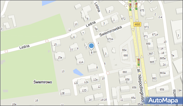 Sopot, Świemirowska, 6, mapa Sopotu