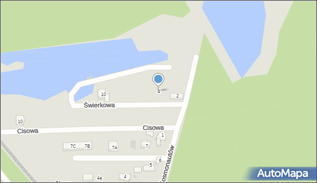 Sosnowiec, Świerkowa, 4, mapa Sosnowca