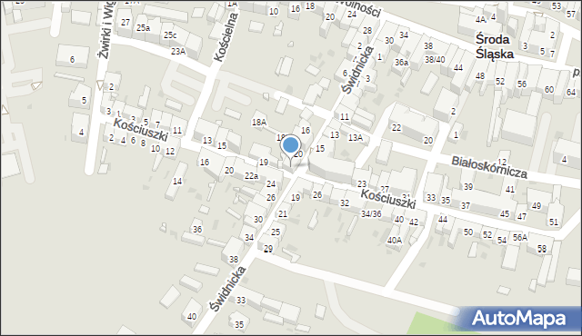 Środa Śląska, Świdnicka, 22, mapa Środa Śląska
