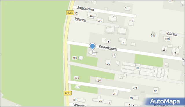 Stanisławów Pierwszy, Świerkowa, 4, mapa Stanisławów Pierwszy