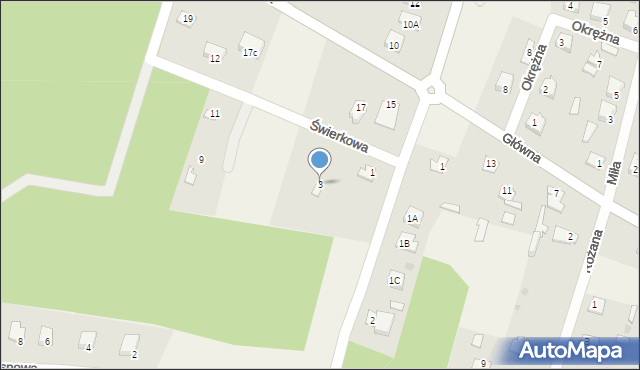 Stare Bosewo, Świerkowa, 3, mapa Stare Bosewo
