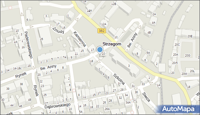 Strzegom, św. Anny, 20, mapa Strzegom