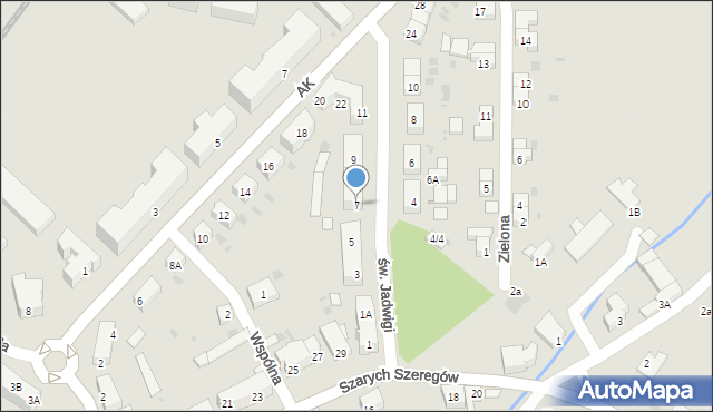 Strzegom, św. Jadwigi, 7, mapa Strzegom