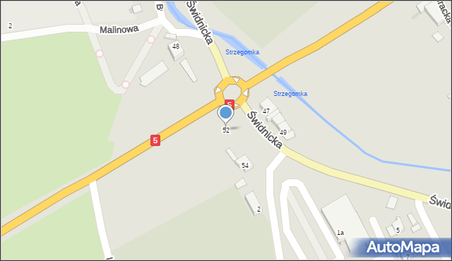 Strzegom, Świdnicka, 52, mapa Strzegom