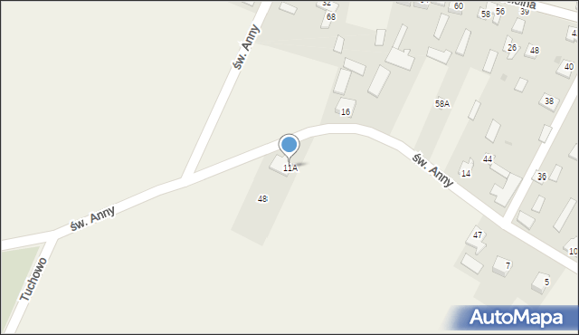 Strzegowo, św. Anny, 11A, mapa Strzegowo