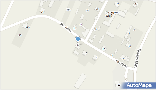 Strzegowo, św. Anny, 47, mapa Strzegowo